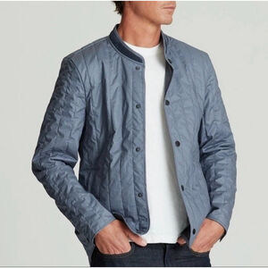 Men's Aether Blue Quilted Drive Jacket lightweight cotton XL